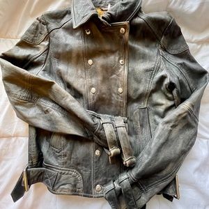 Free People 100% Lamb Leather Moto Jacket